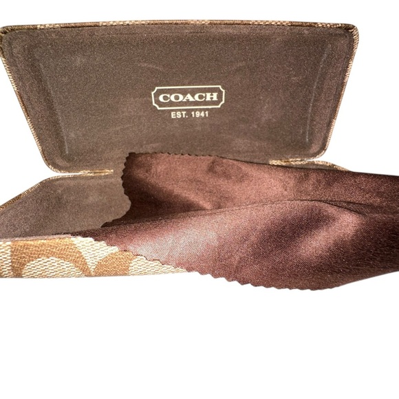 Coach Brown Eyeglass/ Sunglass Case - Picture 7 of 12